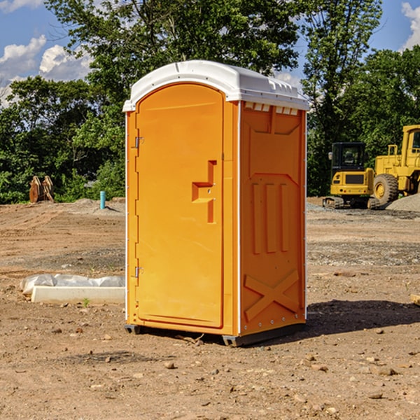 how often are the portable restrooms cleaned and serviced during a rental period in Gordonville